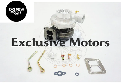 JKVK RACING GT35 T4 Flange Twin Scroll Anti-Surge Turbo Charge 3'' V-band 500+HP +Oil Fitting Drain Turbocharger