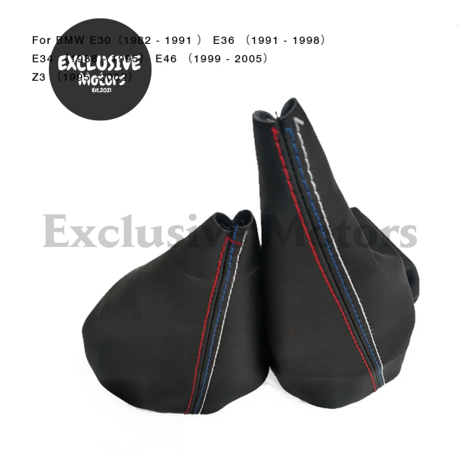 Shift Gear Stick & Handbrake Cover  Handle for BMW E30, E36, E34, E46, Z3