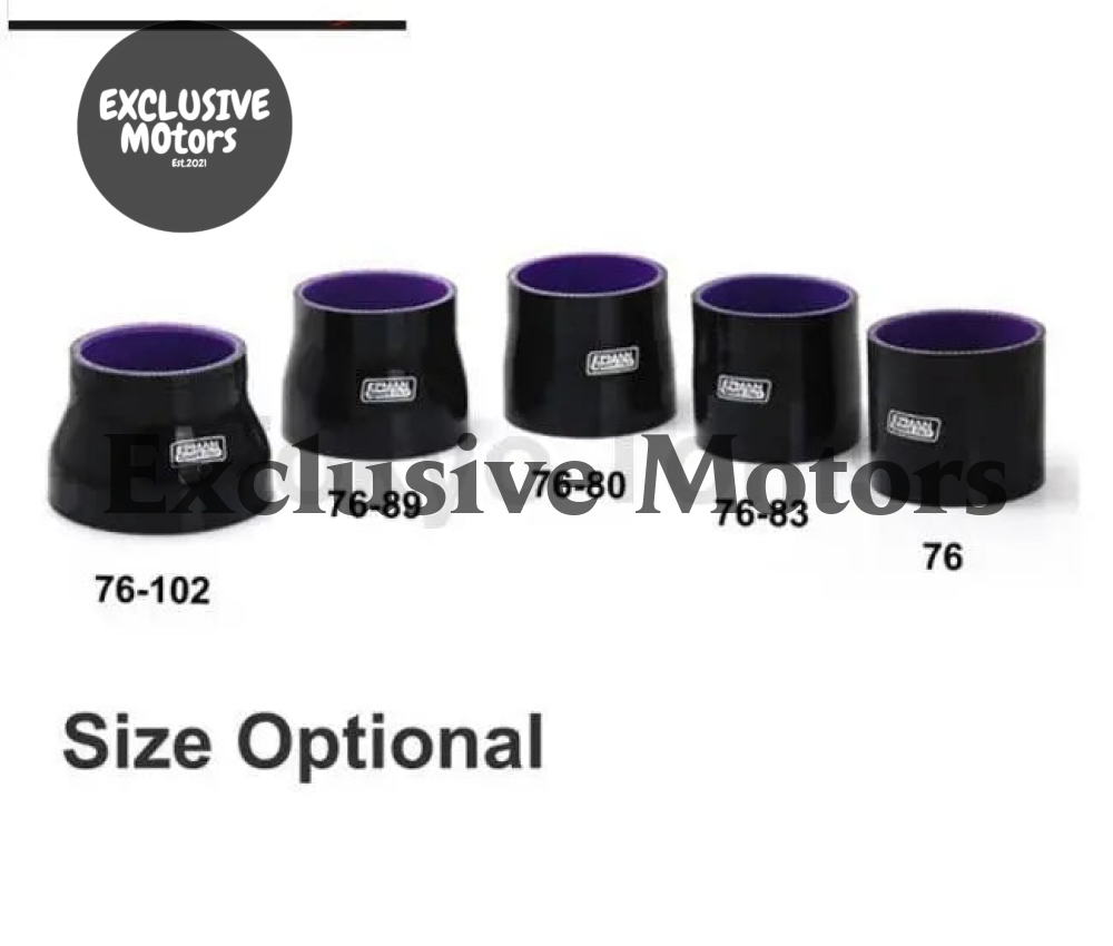 Jdm Universal Aluminum Intake Inlet Velocity Stack + Clamps+Silicone hose TK-BOV1009DDLB-76 - Tokyo Tom's