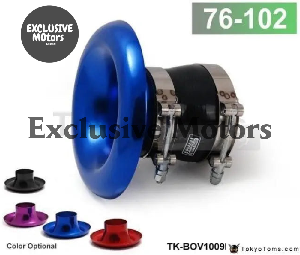 Jdm Universal Aluminum Intake Inlet Velocity Stack + Clamps+Silicone hose TK-BOV1009DDLB-76 - Tokyo Tom's