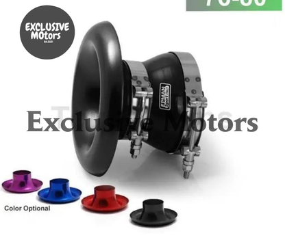 Jdm Universal Aluminum Intake Inlet Velocity Stack + Clamps+Silicone hose TK-BOV1009DDLB-76 - Tokyo Tom's