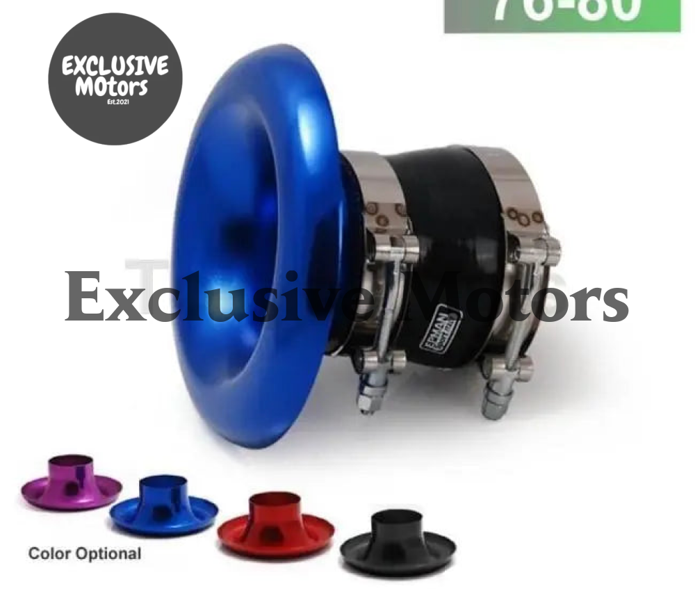 Jdm Universal Aluminum Intake Inlet Velocity Stack + Clamps+Silicone hose TK-BOV1009DDLB-76 - Tokyo Tom's