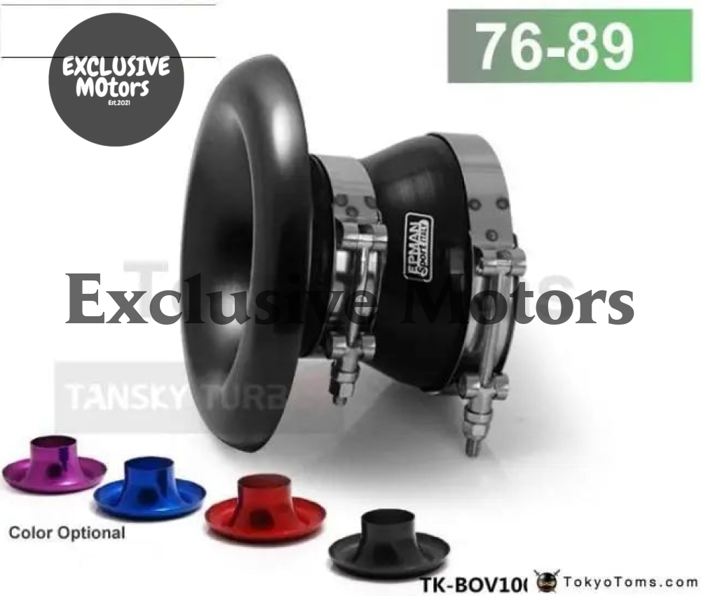 Jdm Universal Aluminum Intake Inlet Velocity Stack + Clamps+Silicone hose TK-BOV1009DDLB-76 - Tokyo Tom's