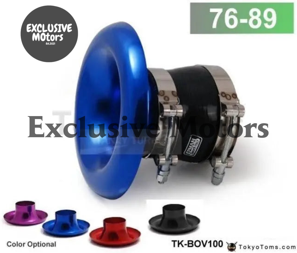 Jdm Universal Aluminum Intake Inlet Velocity Stack + Clamps+Silicone hose TK-BOV1009DDLB-76 - Tokyo Tom's