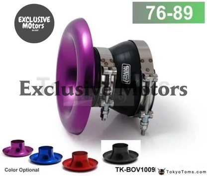 Jdm Universal Aluminum Intake Inlet Velocity Stack + Clamps+Silicone hose TK-BOV1009DDLB-76 - Tokyo Tom's