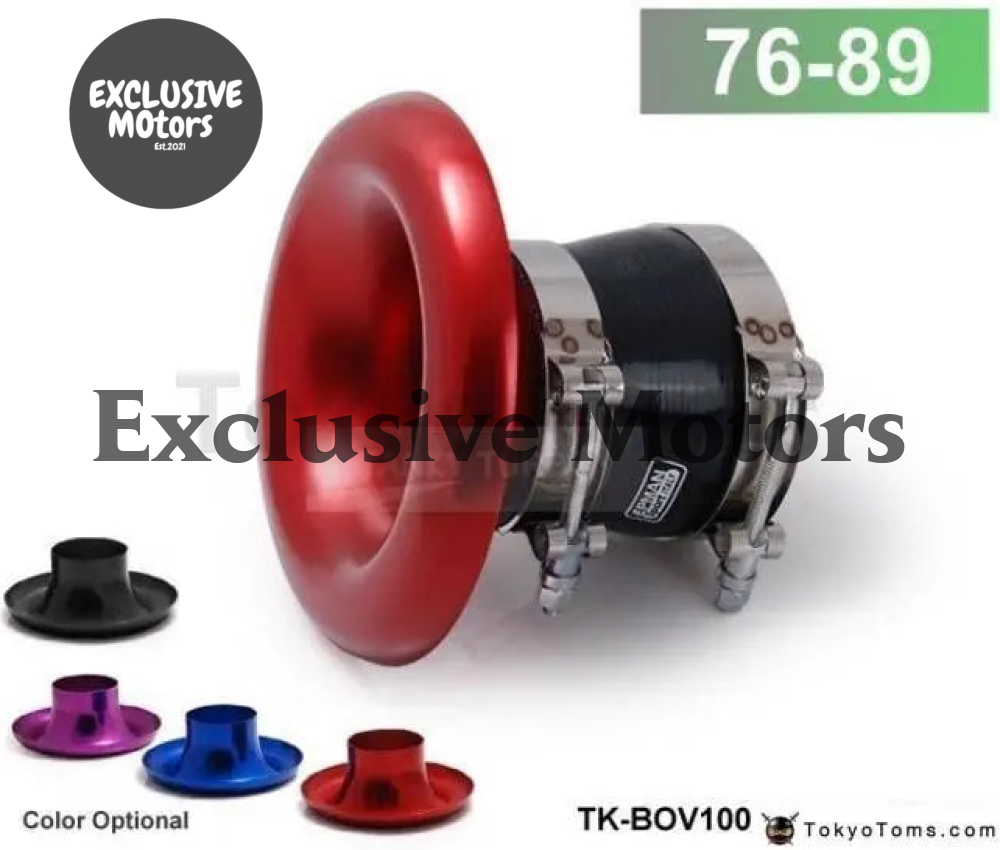 Jdm Universal Aluminum Intake Inlet Velocity Stack + Clamps+Silicone hose TK-BOV1009DDLB-76 - Tokyo Tom's