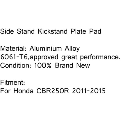 Side Stand Kickstand Plate Foot Plate Pad Enlarge For Honda CBR250R 2011-2015 Generic
