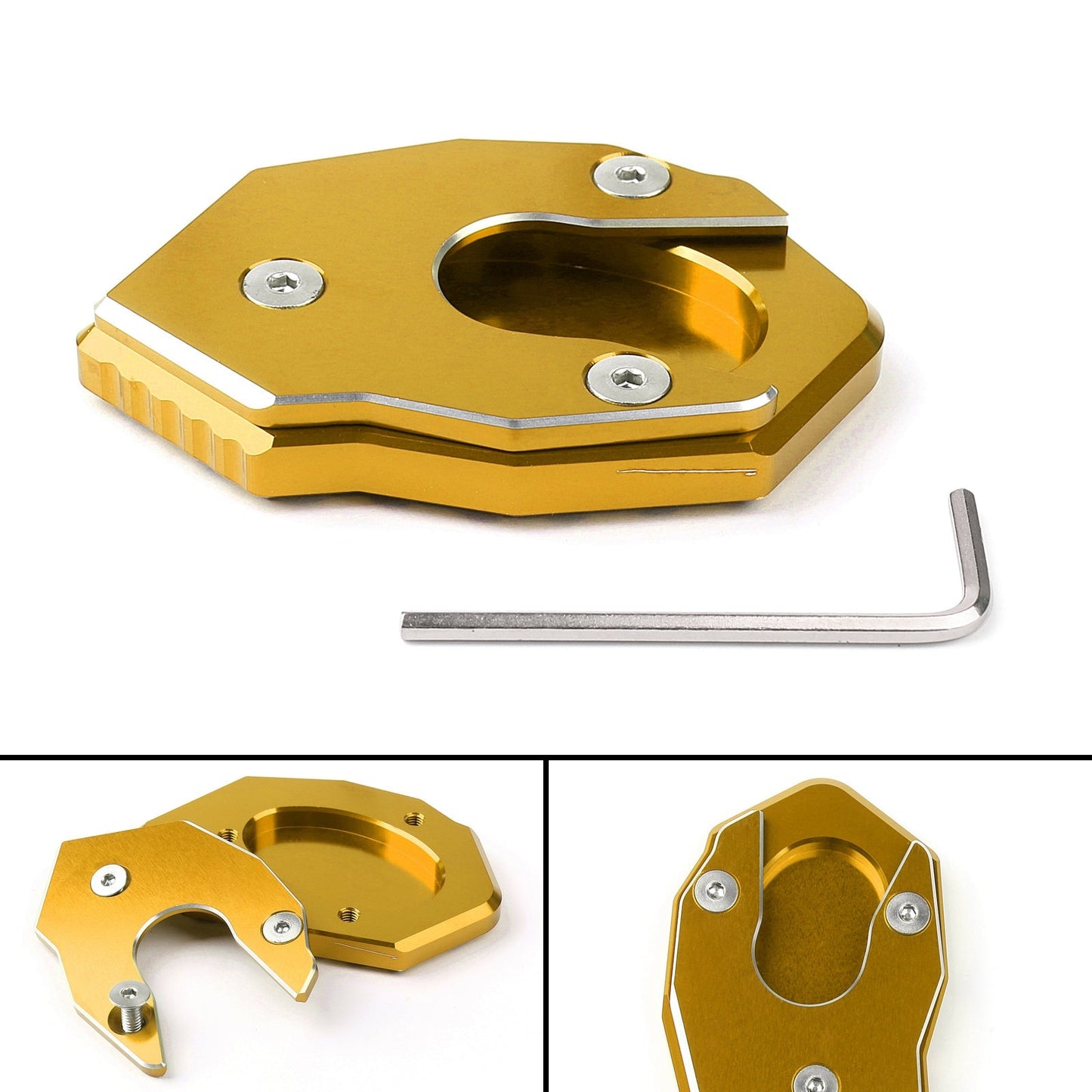 Kickstand Side Plate Stand Extension Pad For Kawasaki Z1000 Z800 ZX-10R ER6F Generic
