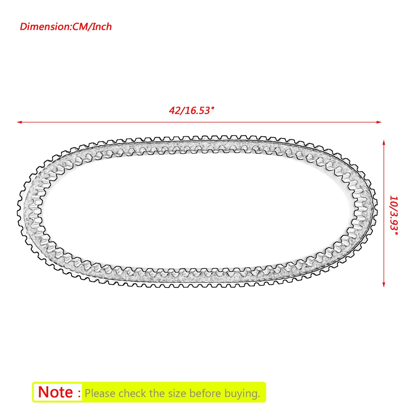 Replacement Drive Belt For Arctic Cat 0823-013 Suzuki 27601-09F51 27601-09F60 Generic