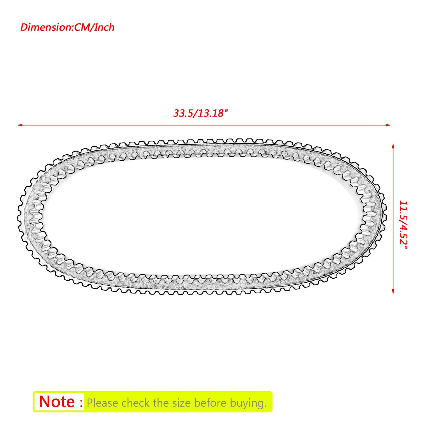 Drive Belt For Yamaha Jog 50 90 Scooter 1989-2005 3WF-17641-00 3KJ-17641-00 Generic
