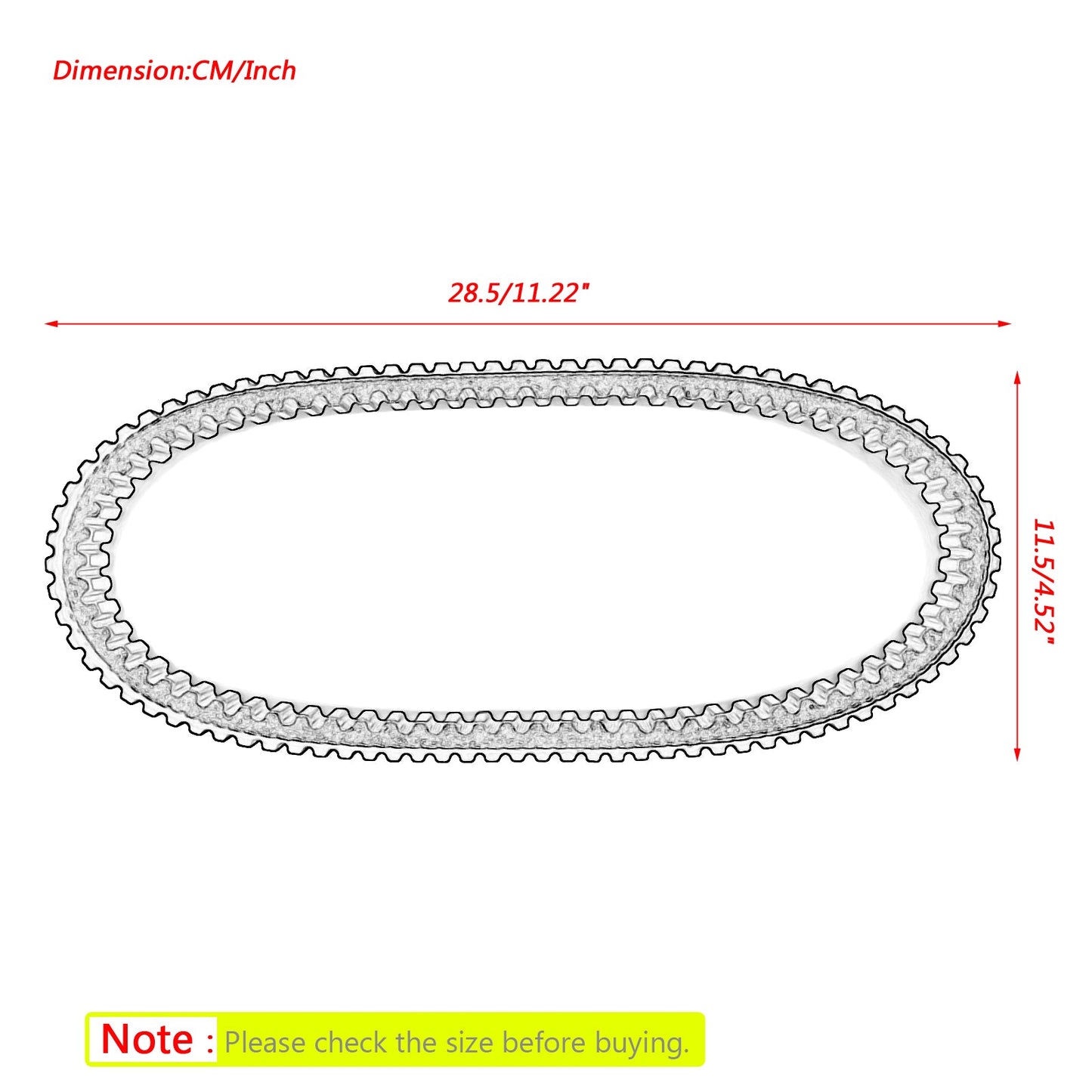 Drive Belt For Honda Metropolitan NCH50 12-15 4-Stroke Scooter 23100-GFC-901 Generic