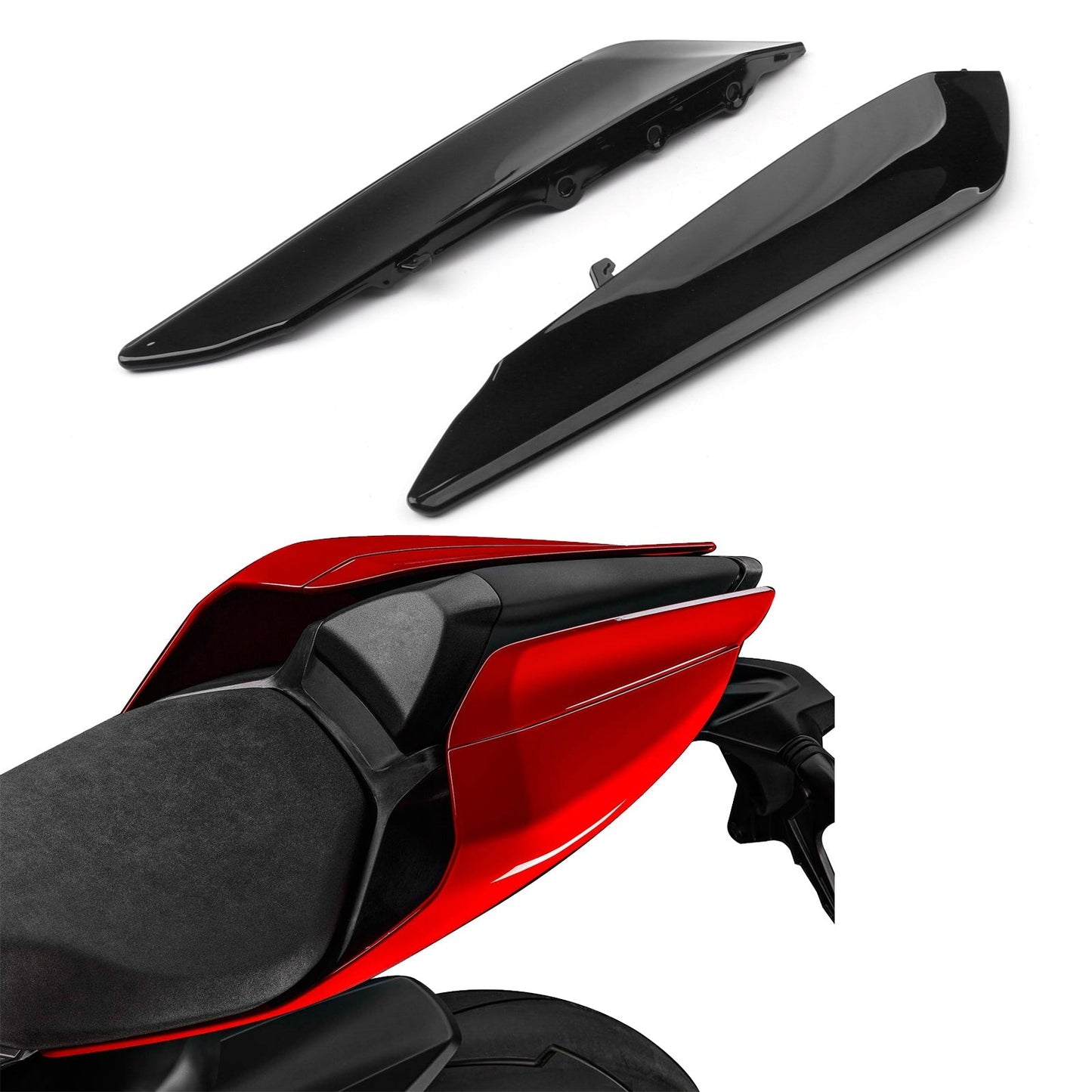 Rear Tail Side Seat Panel Trim Fairing Cowl Cover For Ducati 959 1299 15-18 MBlk