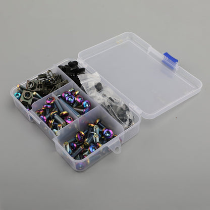 173PCS Burnt Titanium Windscreen Fairing Bolt Kit Fastener Clip Screw Motorcycle