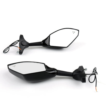 Pair LED Mirrors For SUZUKI GSXR 600 750 1000 Hayabusa GSF SV Katana TL1000R Black Generic