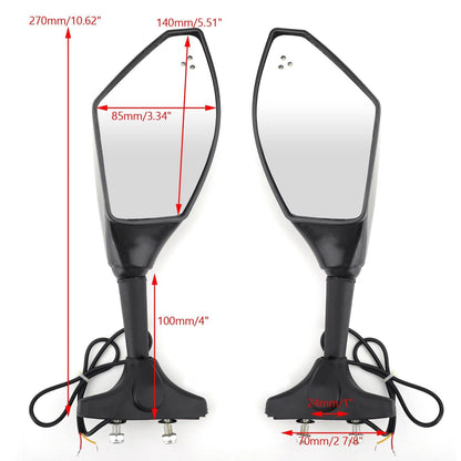 Espejos Led Para Yamaha Yzf R6 R6s Fz1 Fz6 Fazer 1 Par