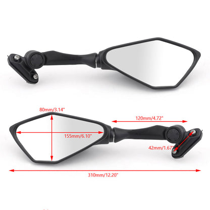 Motocycle Rear View Mirrors For Kawasaki Ninja ZX6R 636 13-15 300 EX300 13-17 Generic