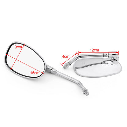10mm Motocycle Rear View Mirrors For Yamaha XV1100/535/750 SR125/185/250 SRX600 Generic