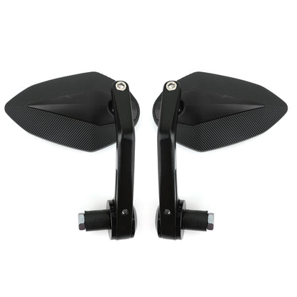 CNC Motorcycle 7/8 Handle Bar End Rearview Side Mirrors For Bobber Cafe Racer Generic