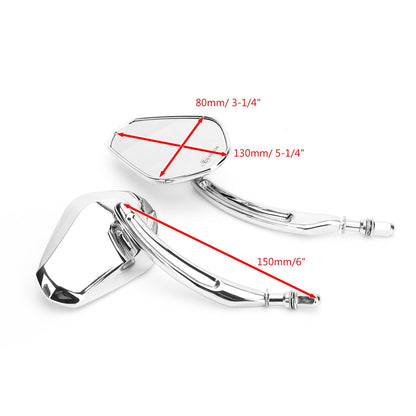 Diamond Rear View Mirrors Motorcycle Fit For Harley Cruiser Touring Generic