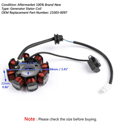 Magneto Generator Stator Coil For Kawasaki KLX110 KLX110L 2010-2018 21003-0097 Generic