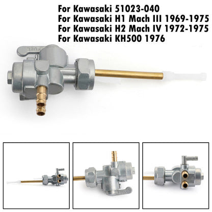 Gas Fuel Petrol Valve Petcock 51023-040 For Kawasaki H1 69-75 H2 72-75 KH500 76 Generic