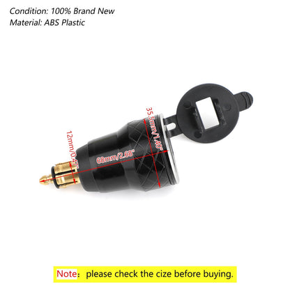 Motorcycle Dual USB Charger DIN Socket Voltmeter For BMW Motorbike EU Plug Generic