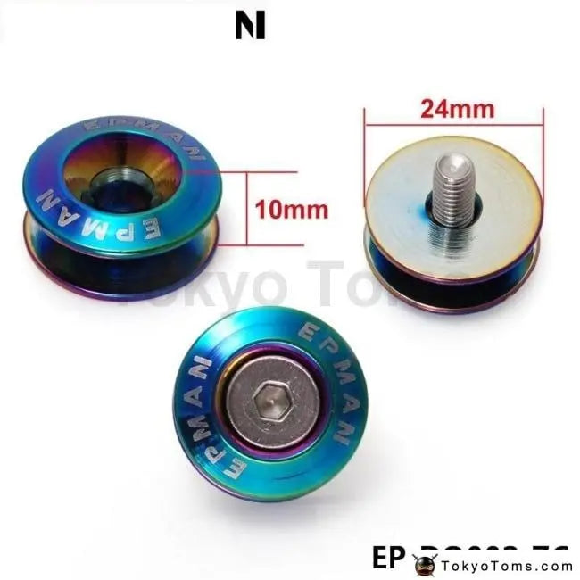 Neo Chrome JDM Aluminum Quick Release Fasteners Kit Fit For Bumper Trun - Tokyo Tom's