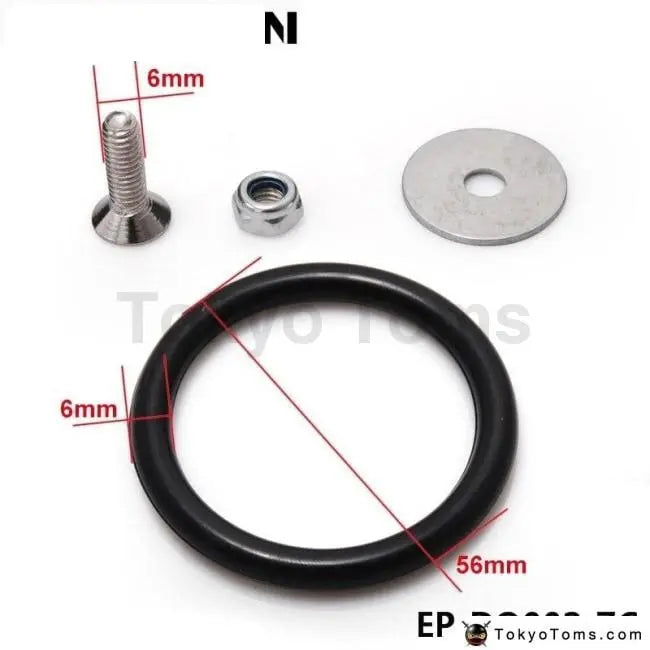 Neo Chrome JDM Aluminum Quick Release Fasteners Kit Fit For Bumper Trun - Tokyo Tom's
