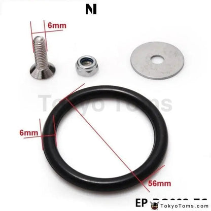 Neo Chrome JDM Aluminum Quick Release Fasteners Kit Fit For Bumper Trun - Tokyo Tom's