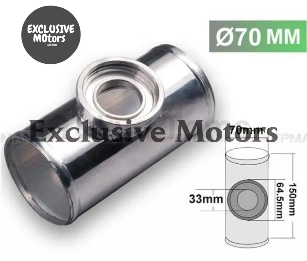 70MM 2.75"  CNC ALUMINUM TURBO PIPE / PIPING POLISH  FLANGE ADAPTOR FOR HS SSQV SQV BOV TK-BOV01FP70 - Tokyo Tom's