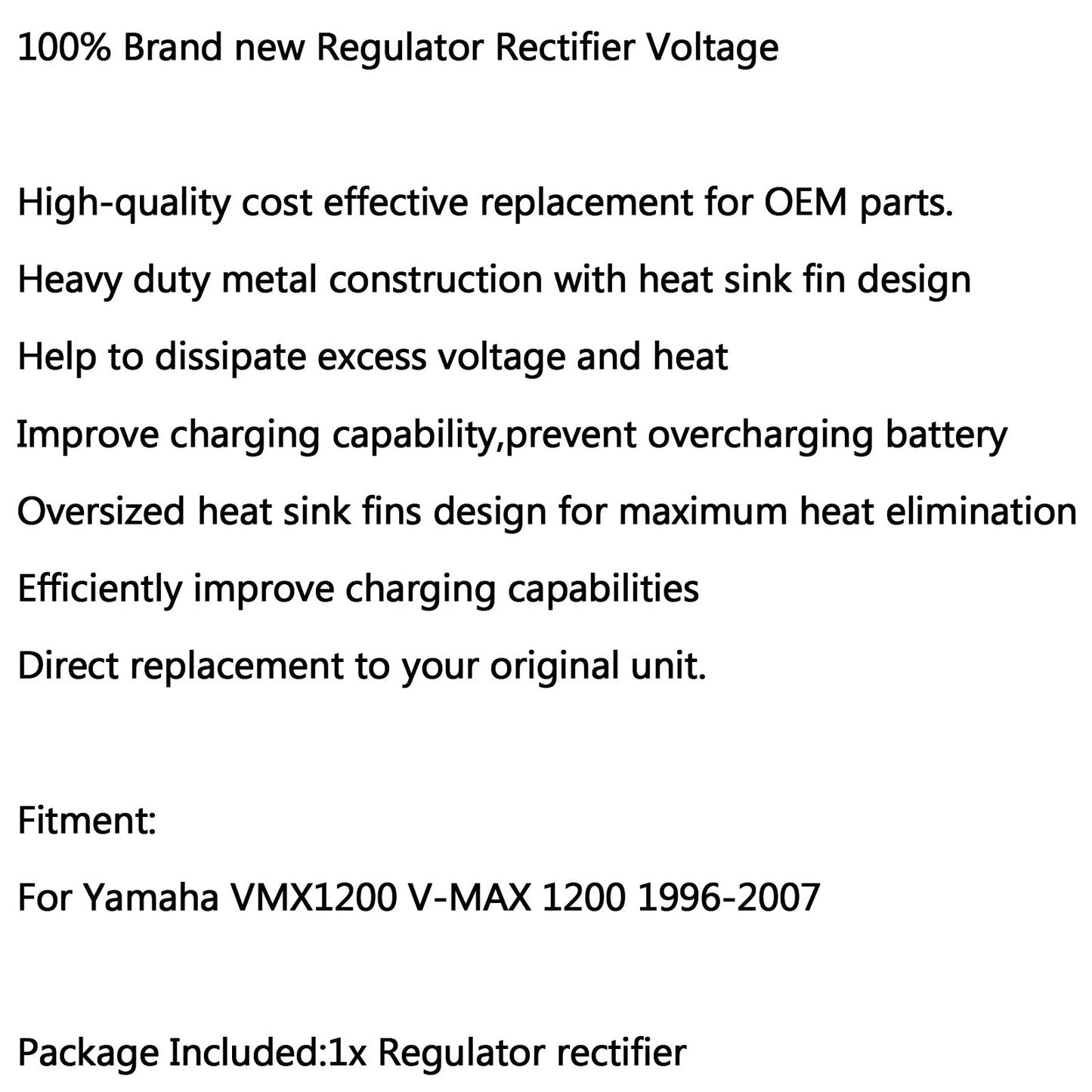 Regulator Rectifier For Yamaha VMX 1200 V-MAX 1200 1996-2007 2004 2005 Generic