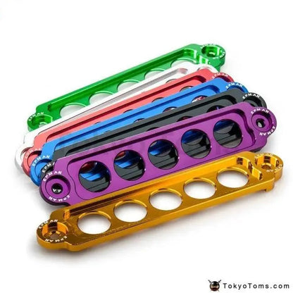 Racing Aluminum Battery Tie Down For Honda Civic Si 02-05 Gunmetal Replace For JDM Style - Tokyo Tom's