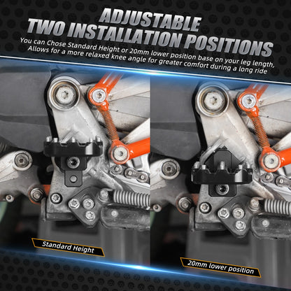 For KTM 790 890 ADVENTURE /R 2019-2024 20mm Lower Footrest Foot Pegs For 690 Enduro R SMC R 1050 1090 1190 1290 Adventure R S T