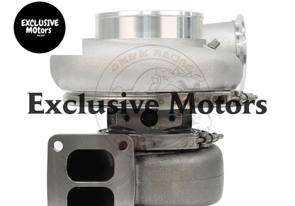 JKVK Racing G45-1125 Dual Ceramic Ball Bearing Turbocharger 67/102mm Comp. Wheel T4 1.01/1.15/1.28/1.44V-Band Housing 600-1125HP
