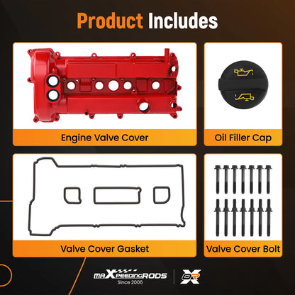 Engine Valve Cover w/ Cover Gasket for Ford Ecosport Focus 2.0L L4 DOHC Aluminum