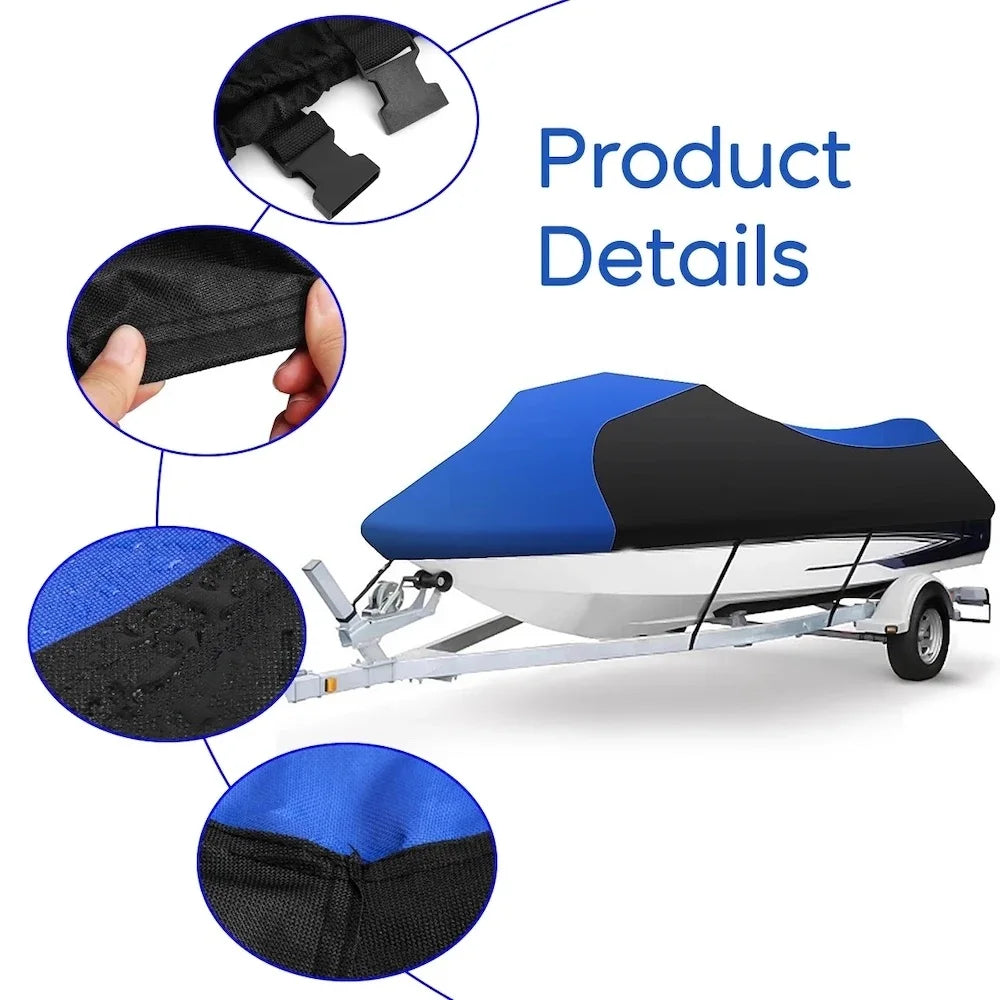 For Yamaha SeaDoo RXP GTX Marine Waterproof Protective Cover 210D Oxford Trailerable Jet Ski Cover UV Sun Protection Durable