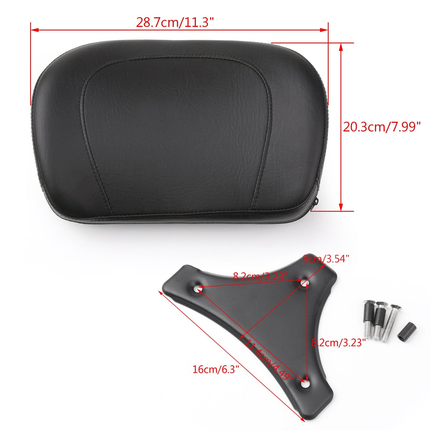 Sissy Bar Backrest Pad For Harley Electra Glide Road King Road Gilde 09-14 Generic