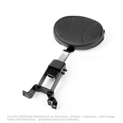 Plug-in Driver Backrest w/ Mounting Kit For Indian Chief 2014-2023 Chrome