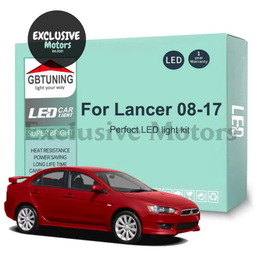 8Pcs LED Interior Light Bulb Kit for Mitsubishi Lancer (2008-2017)