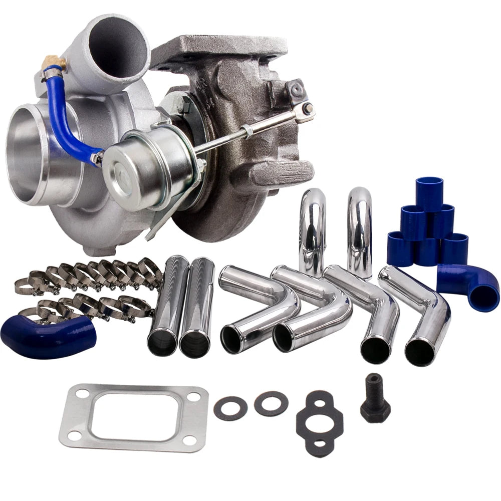 Turbo Kit Including GT2871 T25 Turbocharger & 18 inch 6061 aluminum Piping Pipe