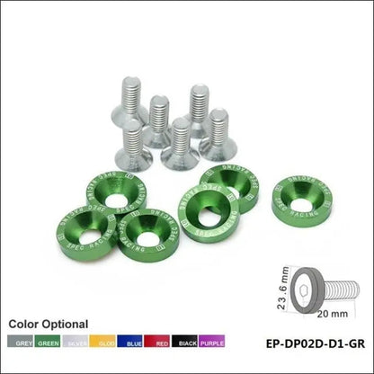 D1 Spec 6Pcs/Set M8 Hex Fasteners Fender Washer Bumper Engine Concave Screws JDM - Tokyo Tom's
