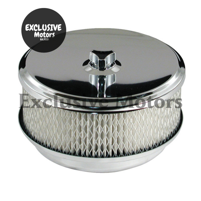 6-3/8" x 3" Chrome Air Cleaner for Holley Edelbrock (1957-1986)