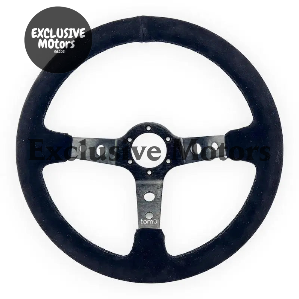 Tomu Ebisu Black Spoke with Black Suede Steering Wheel