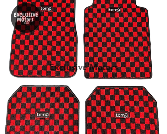 Tomu Red Checker Floor Mats - Tokyo Tom's