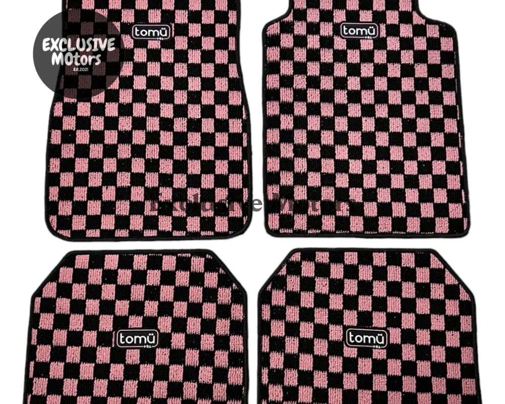 Tomu Sakura Pink Checker Floor Mats