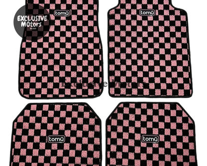 Tomu Sakura Pink Checker Floor Mats