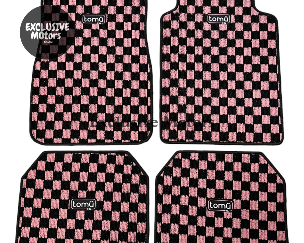 Tomu Sakura Pink Checker Floor Mats