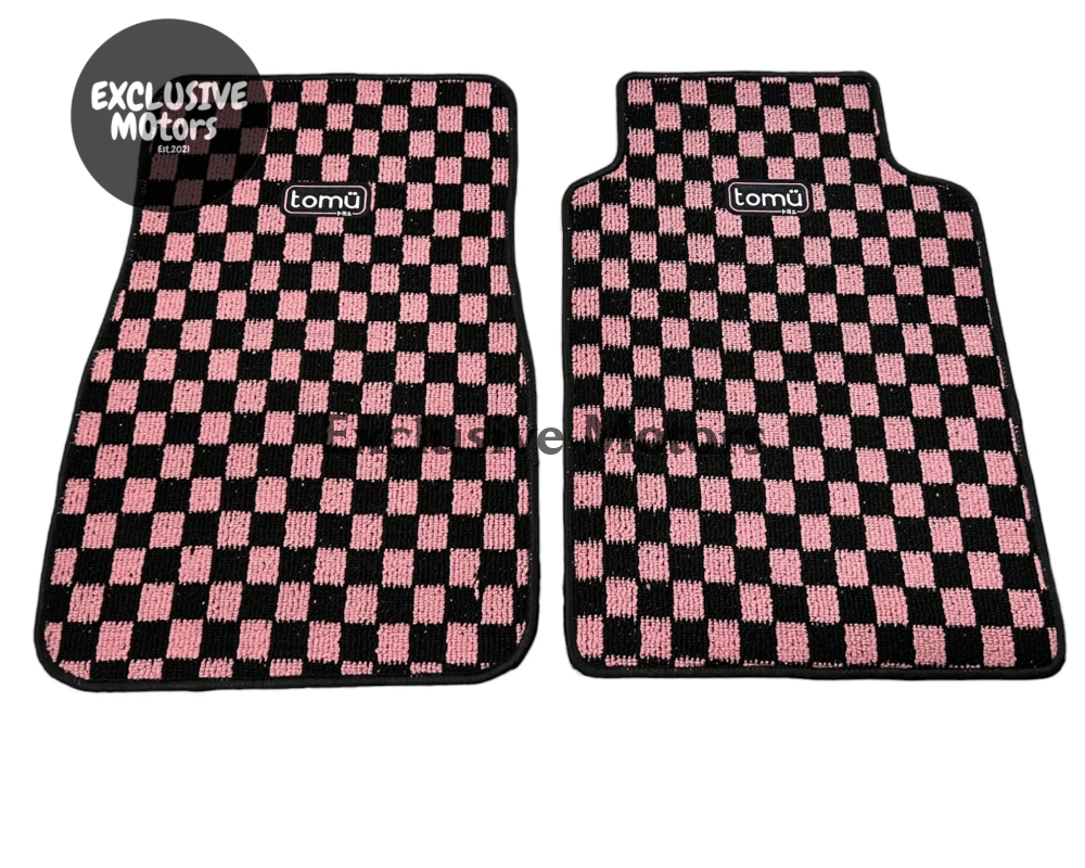 Tomu Sakura Pink Checker Floor Mats