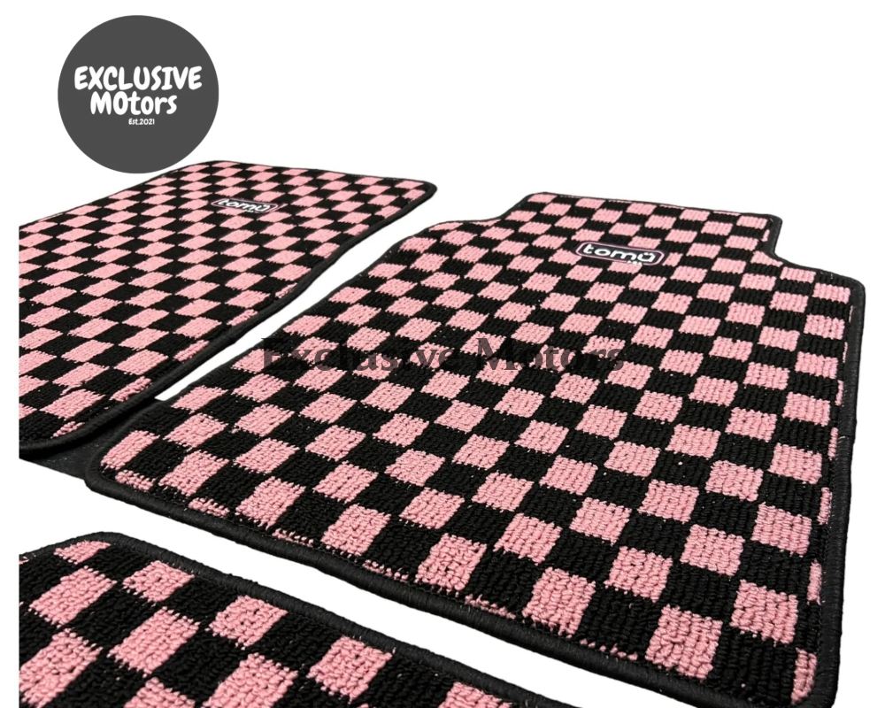 Tomu Sakura Pink Checker Floor Mats