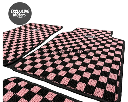 Tomu Sakura Pink Checker Floor Mats